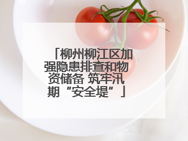 柳州柳江区加强隐患排查和物资储备 筑牢汛期“安全堤”