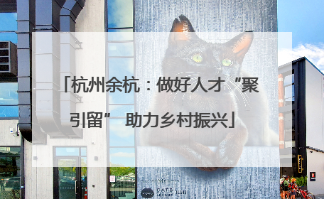 杭州余杭：做好人才“聚引留” 助力乡村振兴