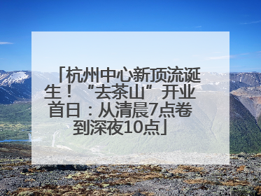 杭州中心新顶流诞生！“去茶山”开业首日：从清晨7点卷到深夜10点