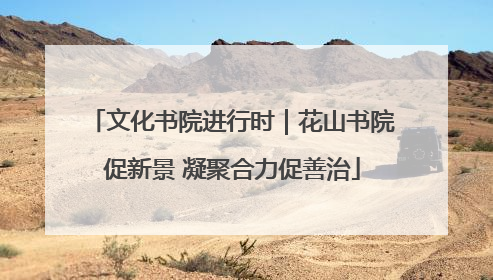 文化书院进行时｜花山书院促新景 凝聚合力促善治