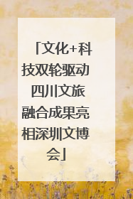 文化+科技双轮驱动 四川文旅融合成果亮相深圳文博会