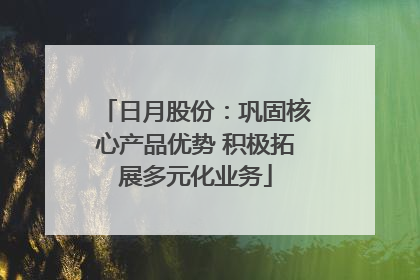 日月股份：巩固核心产品优势 积极拓展多元化业务