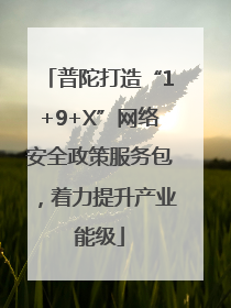 普陀打造“1+9+X”网络安全政策服务包，着力提升产业能级