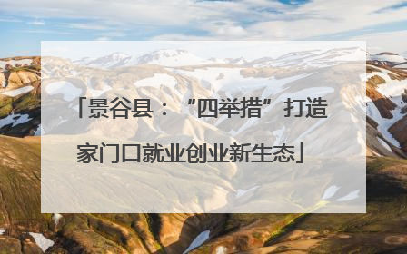 景谷县：“四举措”打造家门口就业创业新生态