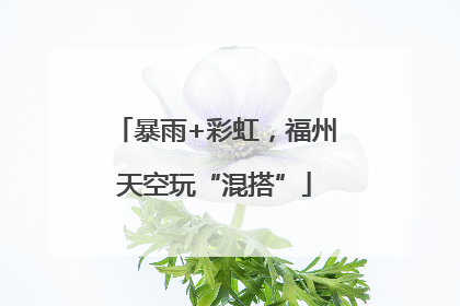 暴雨+彩虹，福州天空玩“混搭”