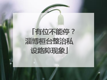 有位不能停？淄博桓台整治私设路障现象