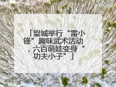 望城举行“雷小锋”趣味武术活动，六百萌娃变身“功夫小子”