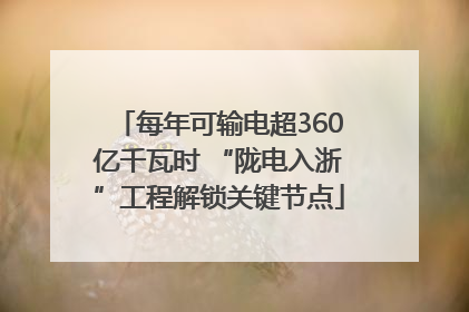 每年可输电超360亿千瓦时 “陇电入浙”工程解锁关键节点