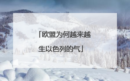 欧盟为何越来越生以色列的气