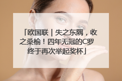 欧国联｜失之东隅，收之桑榆！四年无冠的C罗终于再次举起奖杯