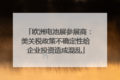 欧洲电池展参展商：美关税政策不确定性给企业投资造成混乱