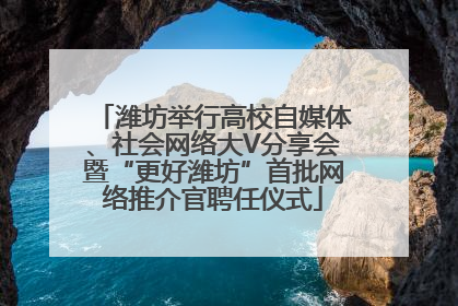 潍坊举行高校自媒体、社会网络大V分享会暨“更好潍坊”首批网络推介官聘任仪式