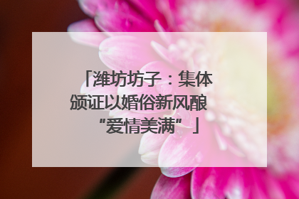 潍坊坊子：集体颁证以婚俗新风酿“爱情美满”