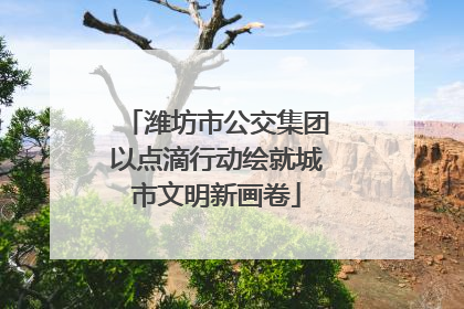 潍坊市公交集团以点滴行动绘就城市文明新画卷