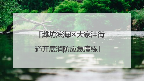 潍坊滨海区大家洼街道开展消防应急演练