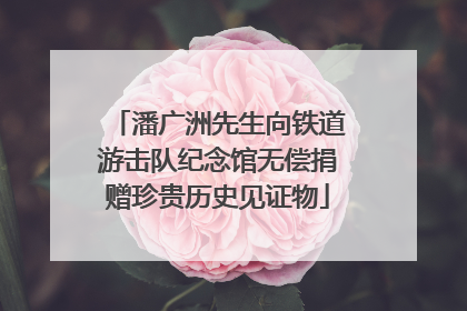 潘广洲先生向铁道游击队纪念馆无偿捐赠珍贵历史见证物