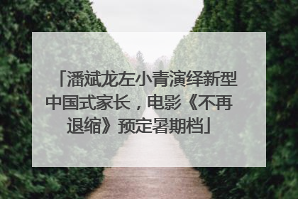 潘斌龙左小青演绎新型中国式家长，电影《不再退缩》预定暑期档