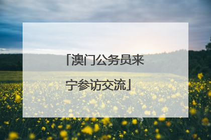 澳门公务员来宁参访交流