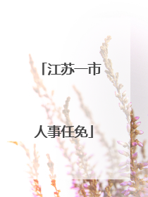 江苏一市人事任免