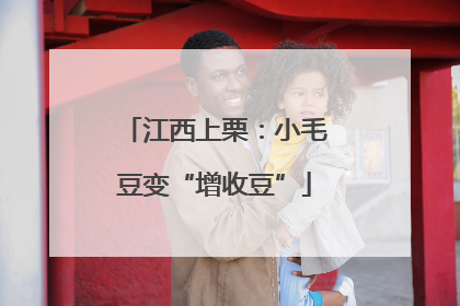 江西上栗：小毛豆变“增收豆”