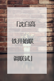 沈白高铁开始联调联试