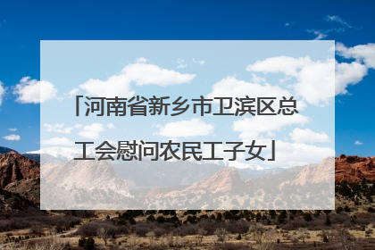 河南省新乡市卫滨区总工会慰问农民工子女