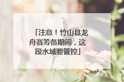 注意！竹山县龙舟赛筹备期间，这段水域要管控