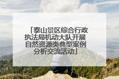 泰山景区综合行政执法局机动大队开展自然资源类典型案例分析交流活动