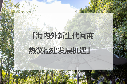 海内外新生代闽商热议福建发展机遇