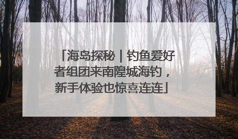 海岛探秘｜钓鱼爱好者组团来南隍城海钓，新手体验也惊喜连连