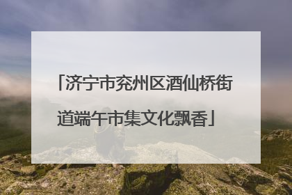 济宁市兖州区酒仙桥街道端午市集文化飘香