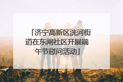济宁高新区洸河街道在东闸社区开展端午节慰问活动