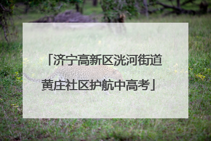 济宁高新区洸河街道黄庄社区护航中高考