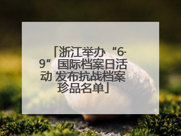 浙江举办“6·9”国际档案日活动 发布抗战档案珍品名单