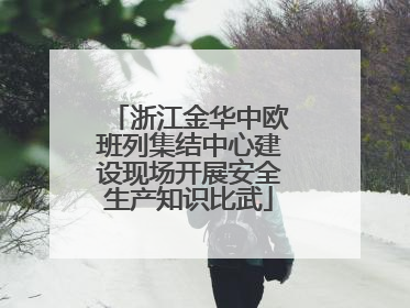 浙江金华中欧班列集结中心建设现场开展安全生产知识比武