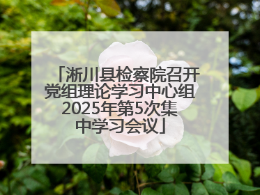 淅川县检察院召开党组理论学习中心组2025年第5次集中学习会议