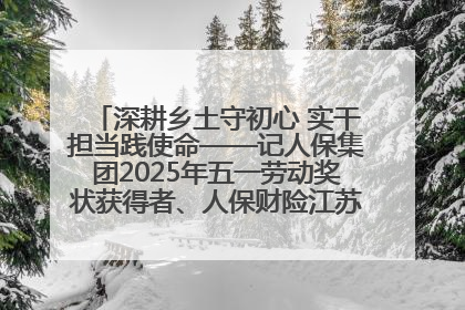 深耕乡土守初心 实干担当践使命——记人保集团2025年五一劳动奖状获得者、人保财险江苏南通海安支公司