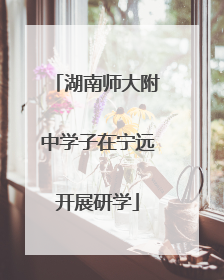 湖南师大附中学子在宁远开展研学