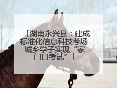 湖南永兴县：建成标准化信息科技考场 城乡学子实现“家门口考试”