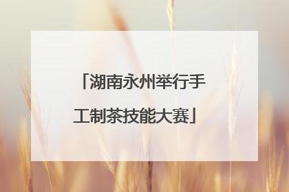 湖南永州举行手工制茶技能大赛