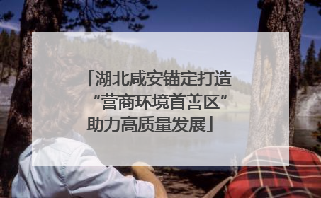 湖北咸安锚定打造“营商环境首善区”助力高质量发展