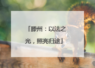 滕州：以法之光，照亮归途