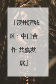 滨州滨城区：中日合作 共赢发展