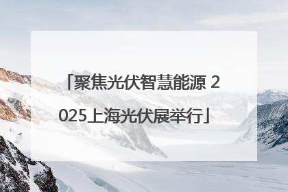聚焦光伏智慧能源 2025上海光伏展举行