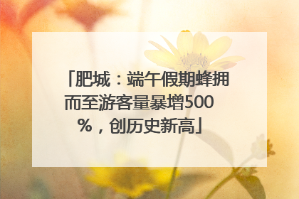 肥城：端午假期蜂拥而至游客量暴增500%，创历史新高