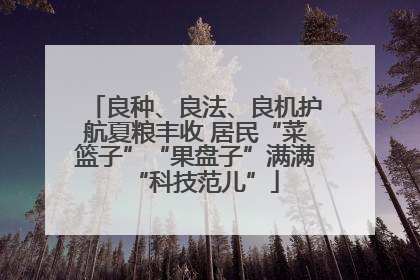 良种、良法、良机护航夏粮丰收 居民“菜篮子”“果盘子”满满“科技范儿”