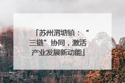 苏州渭塘镇：“三链”协同，激活产业发展新动能