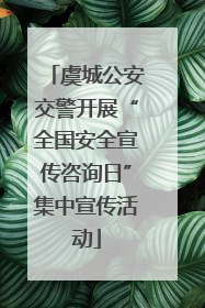 虞城公安交警开展“全国安全宣传咨询日”集中宣传活动