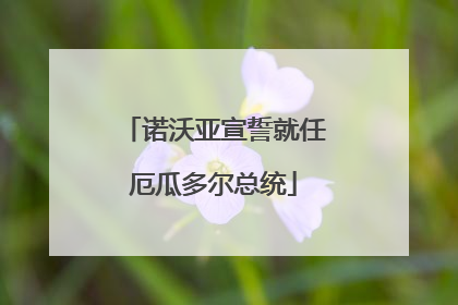诺沃亚宣誓就任厄瓜多尔总统