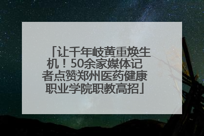 让千年岐黄重焕生机！50余家媒体记者点赞郑州医药健康职业学院职教高招